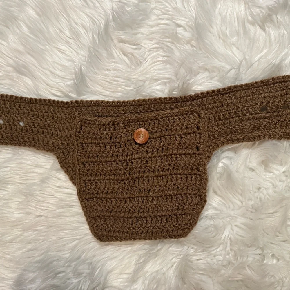 Handmade Baby Crochet Bear Hat & Diaper Cover Set‎ 6-12M Photo Prop